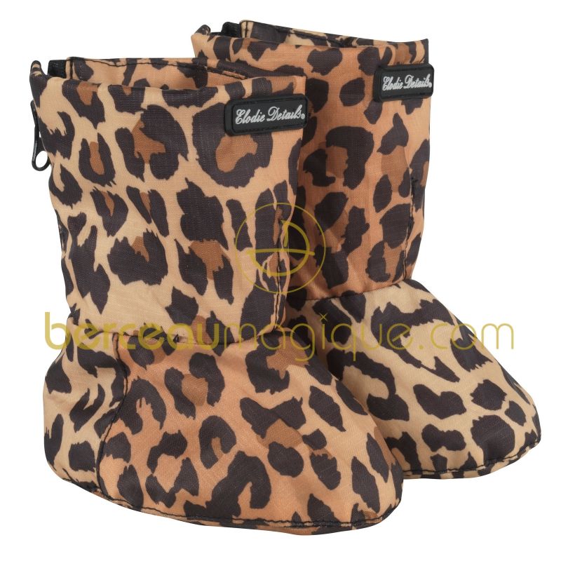 Bottes chaussons souples Cheetah Léopard Elodie Details