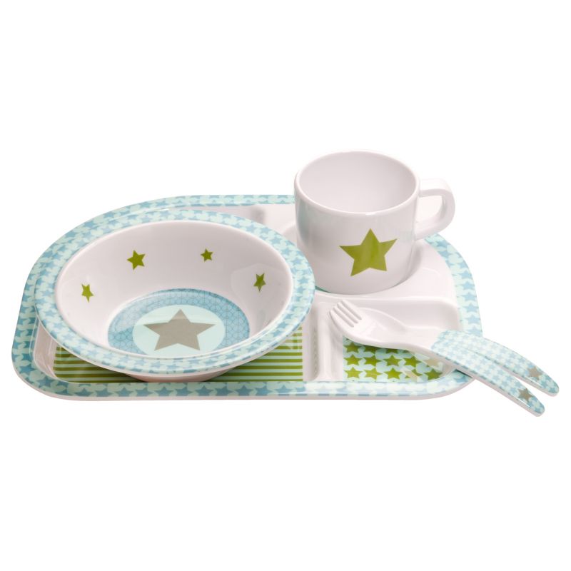 Coffret repas 5 pièces Starlight garçon bleu Lässig