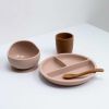 Coffret repas en silicone Sable-Caramel (4 pièces) - Reconditionné Trois Kilos Sept Produit 1