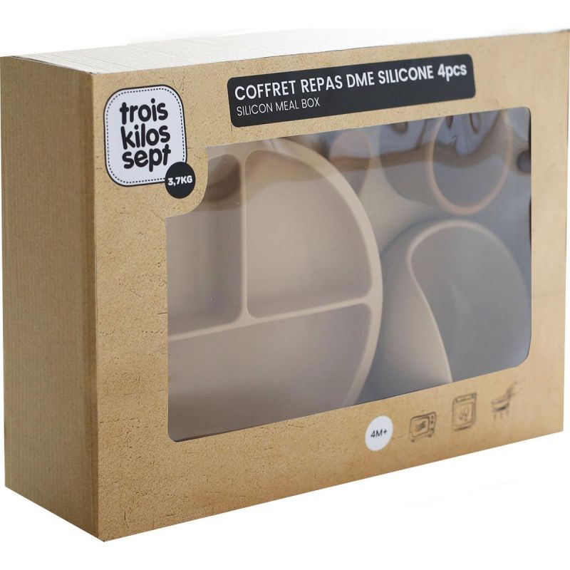 Coffret repas en silicone Sable-Caramel (4 pièces) - Reconditionné Trois Kilos Sept Produit 5