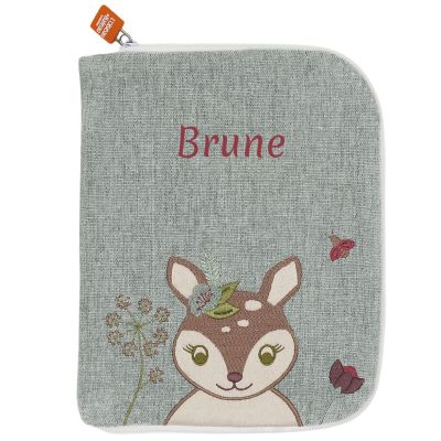 Protège carnet de santé Tchikis 3 Mme Faon (personnalisable) L'oiseau bateau