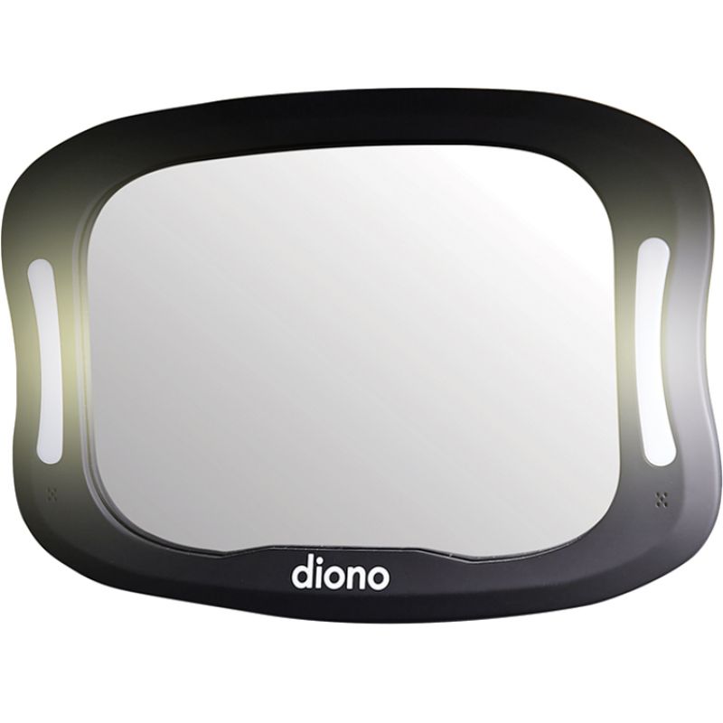 Miroir de surveillance avec éclairage Easy View XXL noir Diono
