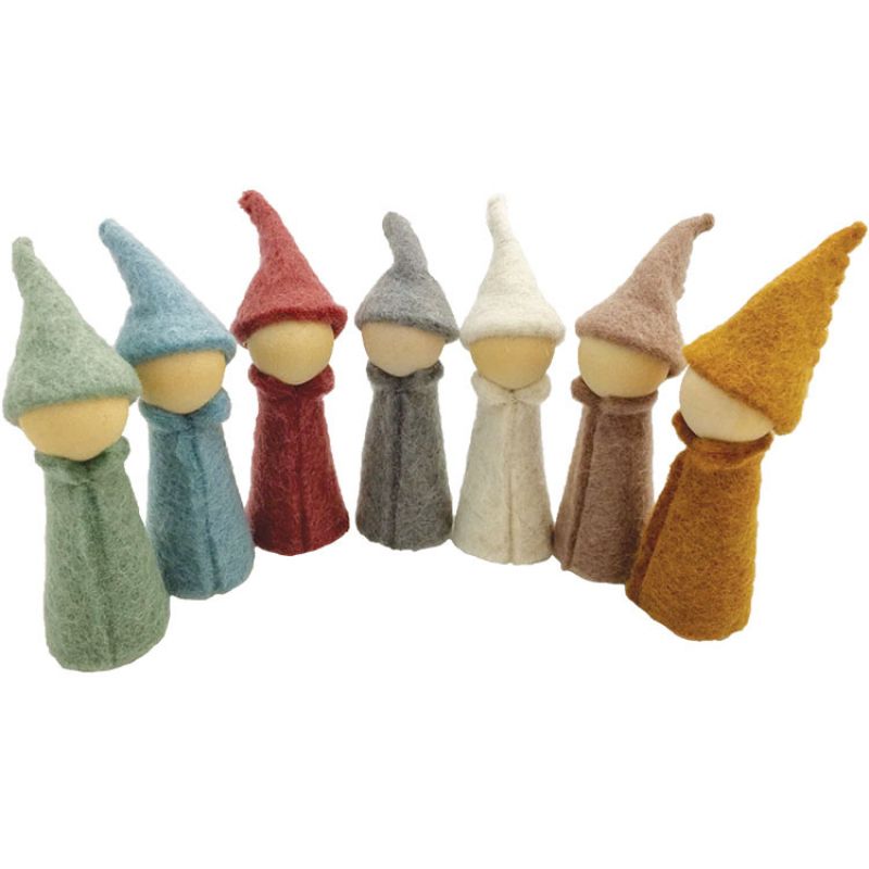 Lot de 7 figurines gnomes Earth (11 cm) Papoose