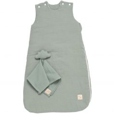 Gigoteuse ouatinée + doudou mouchoir Sauge TOG 2,5 (0-6 mois) - Sauthon