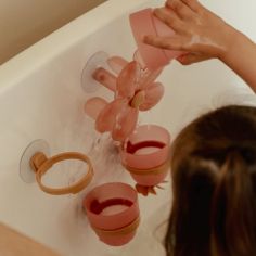 Gobelets de bain Fleur