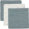 Lot de 3 mini langes en gaze de coton Sea Green (31 x 31 cm) - Jollein