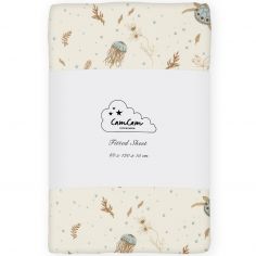 Drap housse en coton Sea garden (60 x 120 cm) - Cam Cam Copenhagen