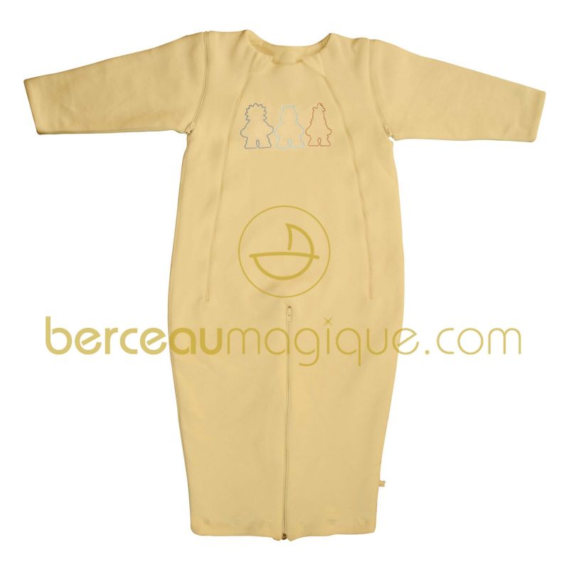 Gigoteuse polaire jaune Baboum Zamba & Hippoum (90 cm) Noukie's