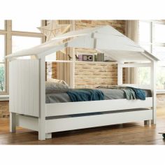 Lit cabane Star avec tiroir finition laquée (coloris au choix)