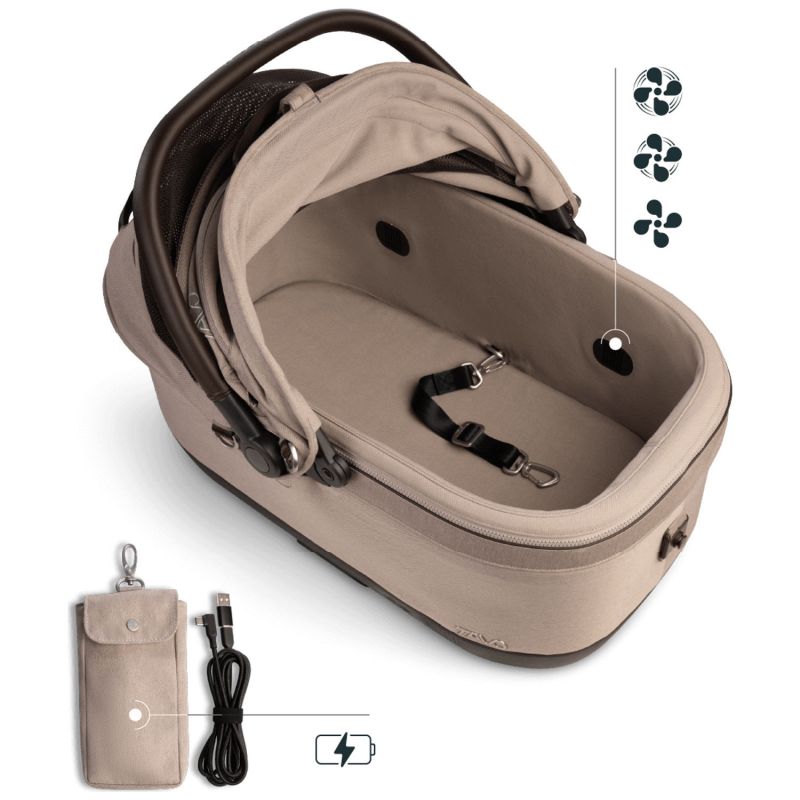 Siège auto pour animal avec ventilateur et système Isofix intégré MAEVE ISO6X WIND FAWN Tavo Produit 3