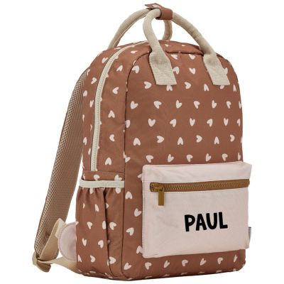 Sac à dos Cœurs Beige (personnalisable)
