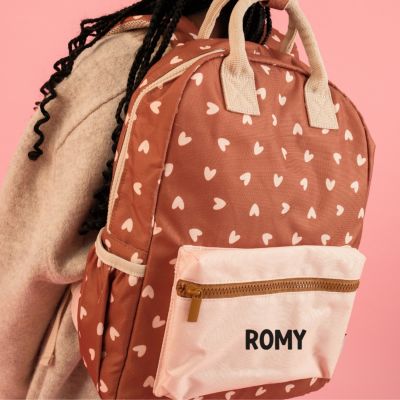 Sac à dos Cœurs Beige (personnalisable)