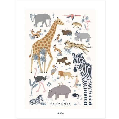 Affiche Tanzania (30 x 40 cm)  par Lilipinso
