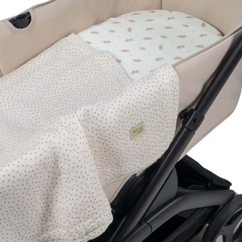Drap-housse pour nacelle + lange Mimosa Rose Walking Mum Ambiance 2