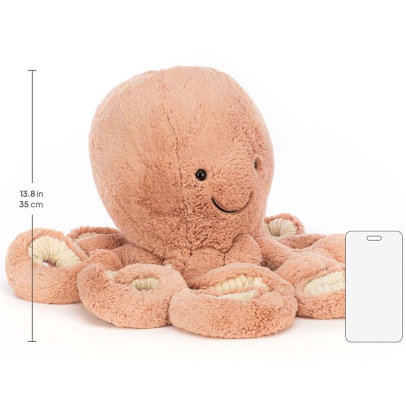 Peluche Ocean Crew Odell la pieuvre rose (49 cm) Jellycat Produit 5