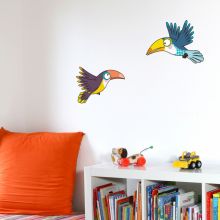 Stickers muraux Envol de toucans  par Série-Golo