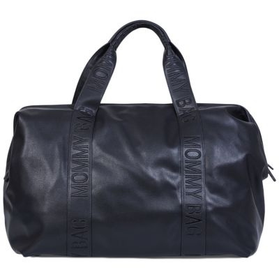 Sac à langer Mommy Bag Signature Simili cuir noir
