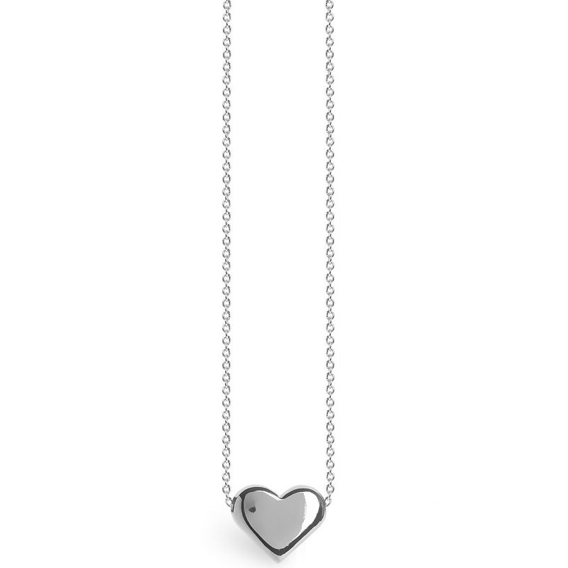 Collier chaîne 40 cm pendentif Full coeur 08 mm (argent 925°) Coquine