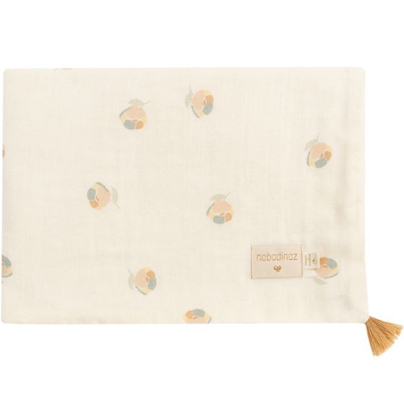 Couverture bébé en coton bio Treasure fleur Blossom (70 x 100 cm) Nobodinoz