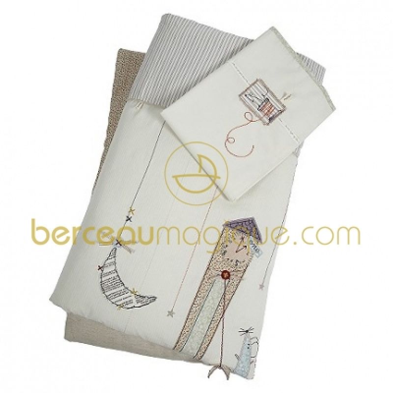 Couverture molletonnée (130 x 110 cm) et Taie d'oreiller Light of the Moon  Mamas and Papas