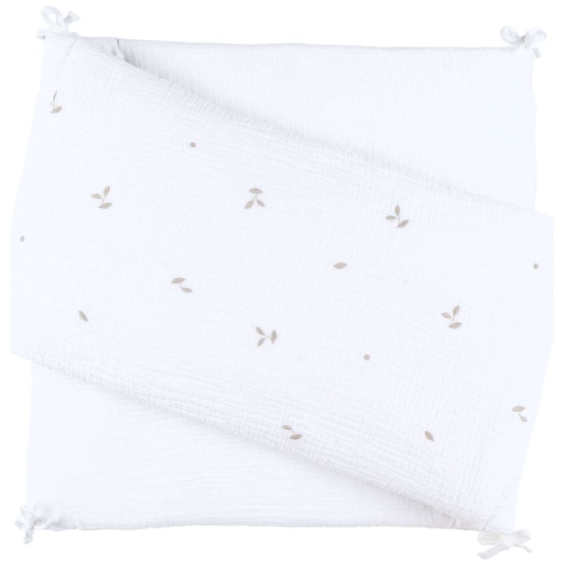Tour de lit en gaze de coton bio brodé Noukie's Produit 1