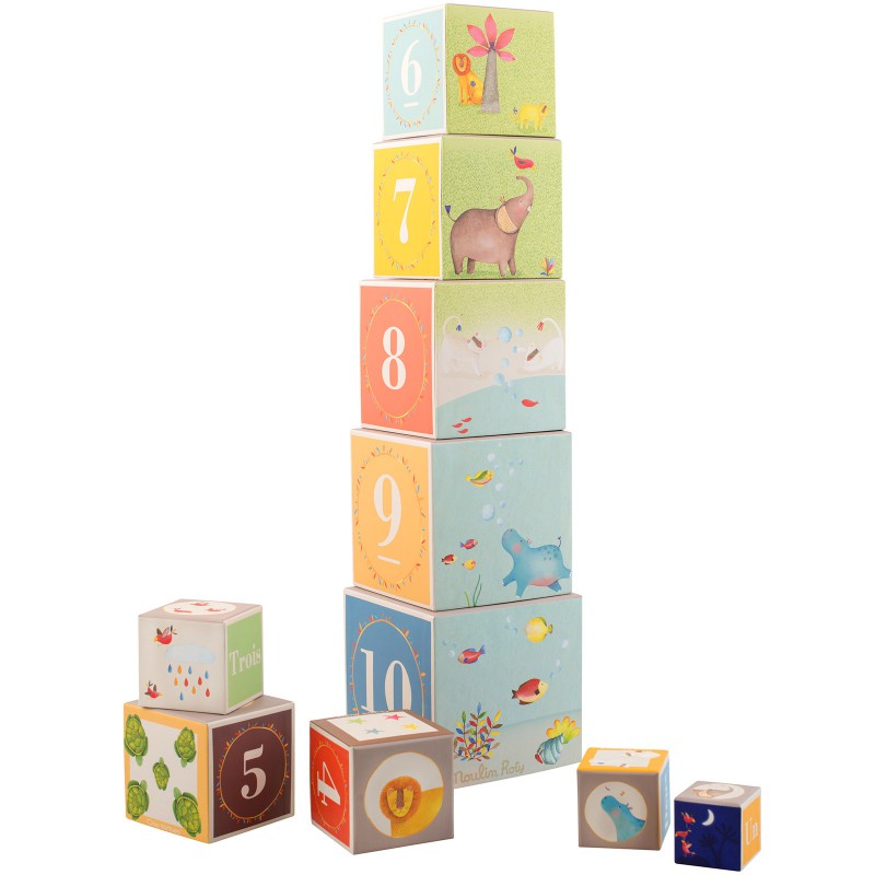 Cubes empilables Les Papoum Moulin Roty