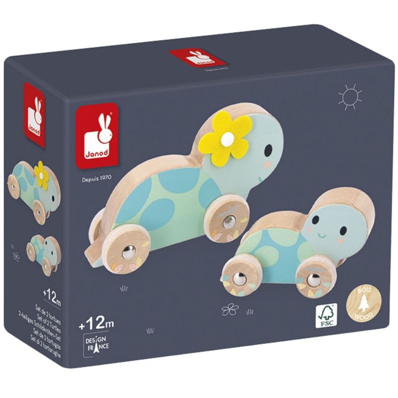 Set de 2 tortues à pousser Pure Janod Packaging 5