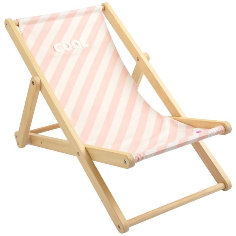 Chilienne transat enfant à rayures Roses Pop Sauthon Produit 1