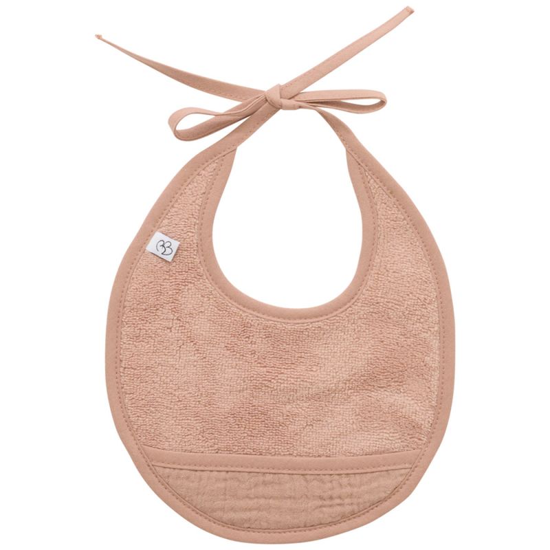 Bavoir naissance bi-matière Mocha BB & Co Produit 1