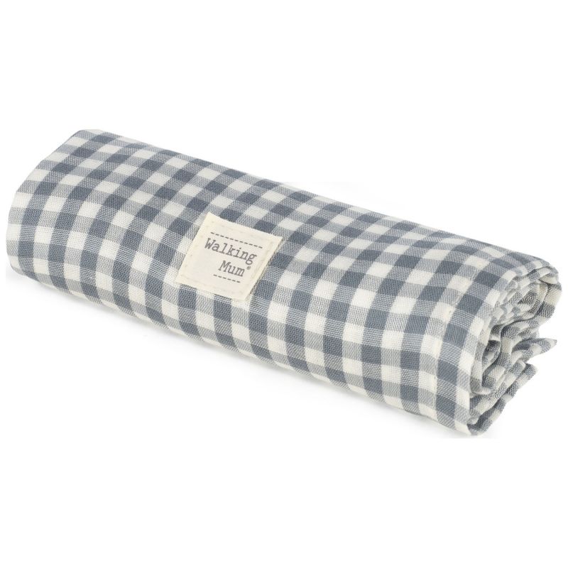 Drap housse pour nacelle Rayures et Lange Praliné Vichy Matcha Walking Mum Produit 1
