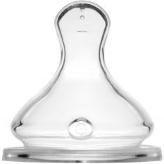 Lot de 2 tétines en silicone débit lent