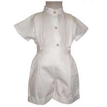 Tenue de baptême bermuda et chemisette blanche (3 ans)   par Nice Kids