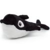 Peluche Morfalou l'orque maman et bébé Les Ptipotos noir  par Les Déglingos