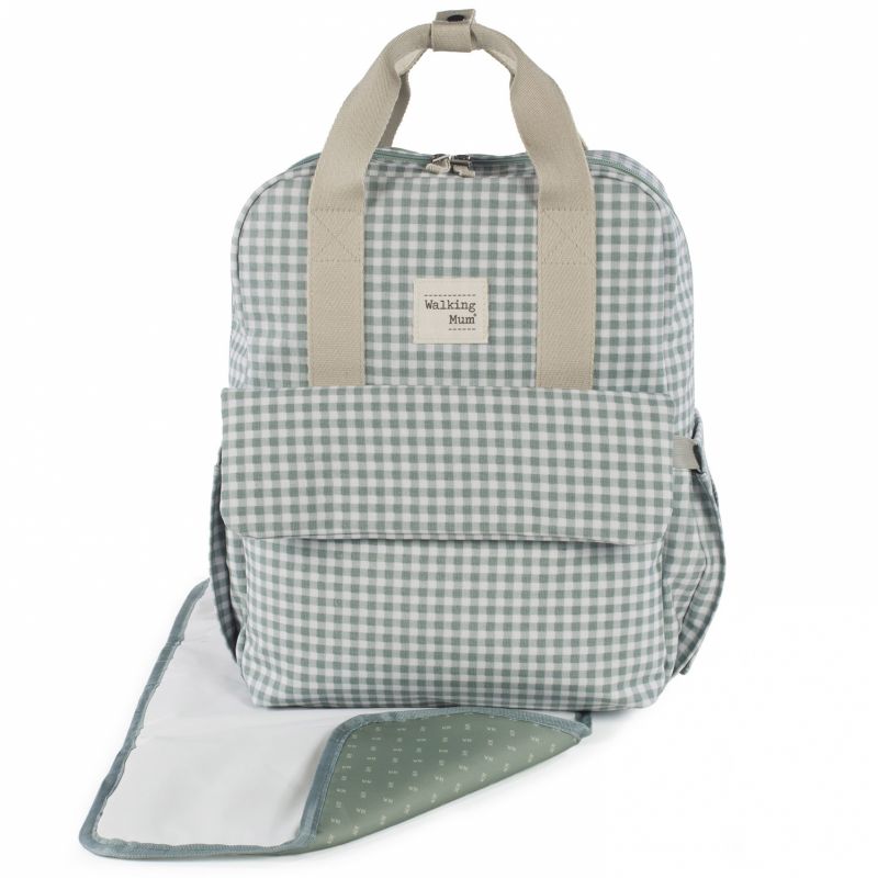 Sac à dos à langer I love Vichy vert Walking Mum Produit 1 grande taille