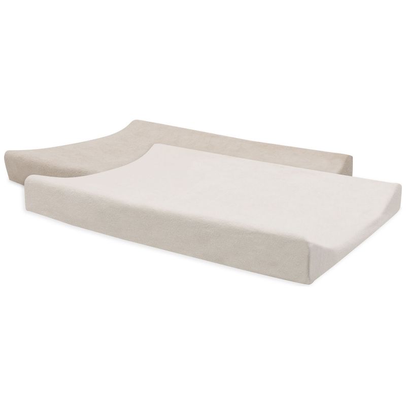 Lot de 2 housses de matelas à langer en éponge Oatmeal-Sand (50 x 70 cm) Jollein Produit 1