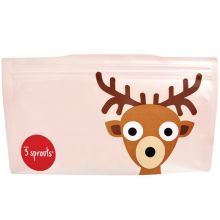 Lot de 2 pochettes à goûter Cerf  par 3 sprouts