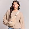 Sac banane Olivia Fourrure Beige  par Hindbag