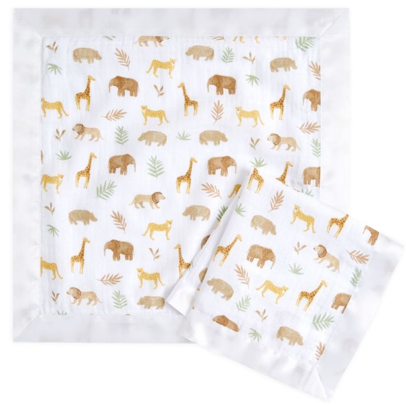 Lot de 2 couvertures doudou en coton tanzania (41 x 41 cm) aden + anais