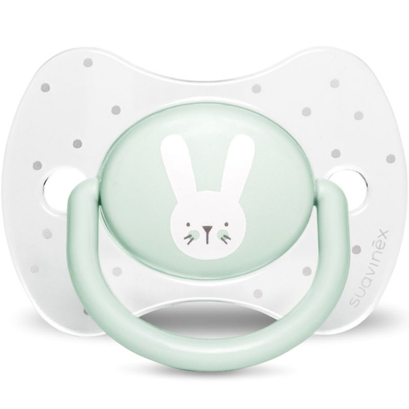 Sucette anatomique réversible Hygge Baby lapin vert (0-6 mois) Suavinex