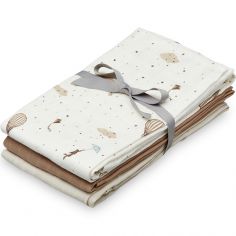 Lot de 3 langes en coton bio Dreamland (70 x 70 cm) - Cam Cam Copenhagen