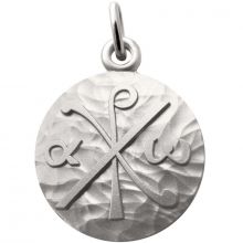 Médaille Chrisme 18 mm (argent 925°)  par Martineau
