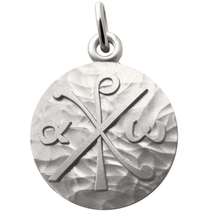 Médaille Chrisme 18 mm (argent 925°) Martineau