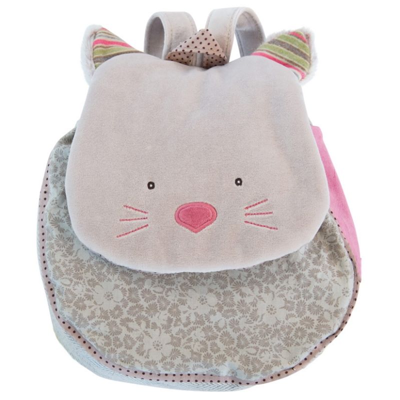 Sac à dos chat gris Les Pachats Moulin Roty