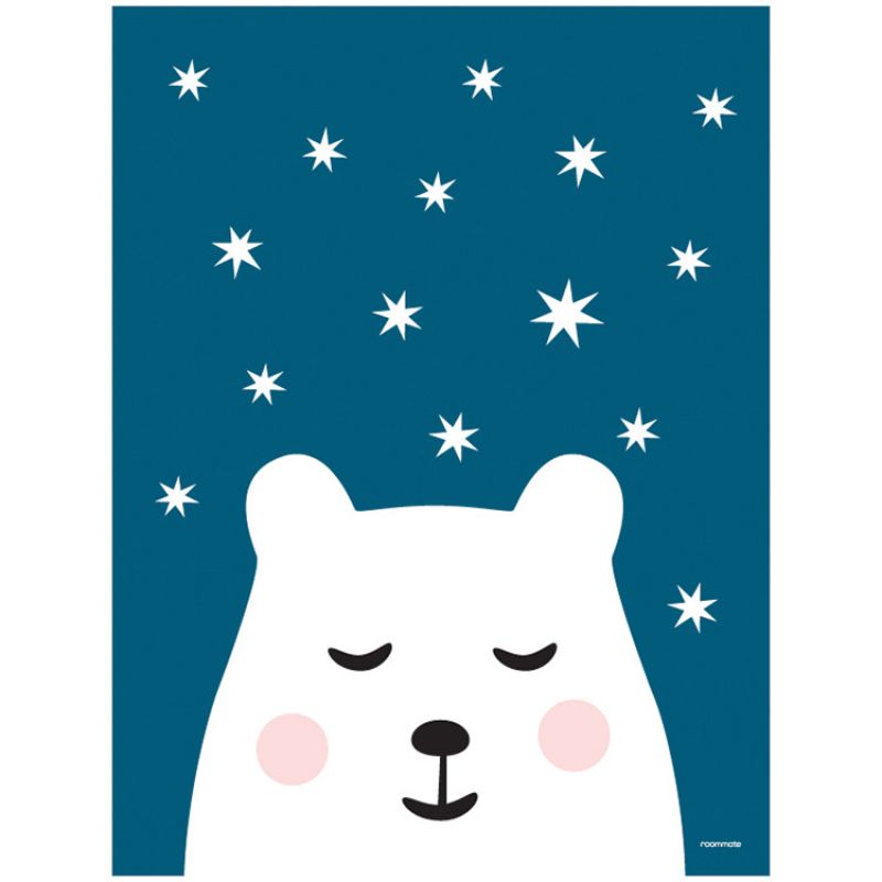 Affiche ours Polar night (40 x 30 cm) Roommate