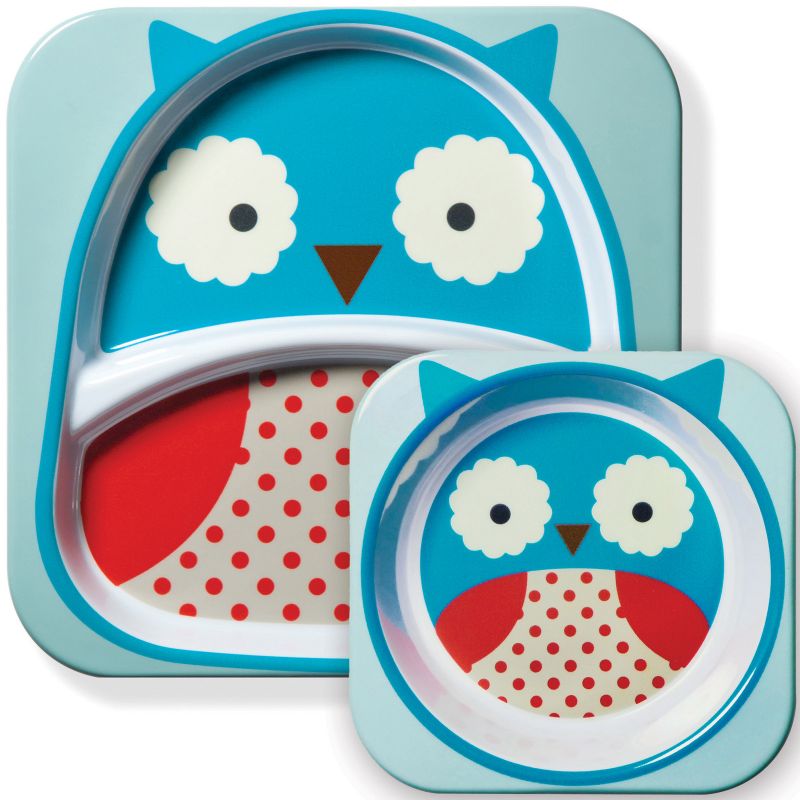 Ensemble assiette et bol Zoo Hibou Skip Hop