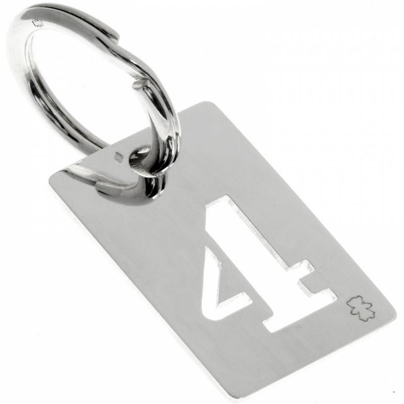 Porte-clés Lucky Number (argent massif) Loupidou