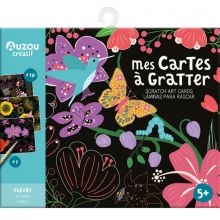 Mes cartes à gratter fleurs  par Auzou Editions