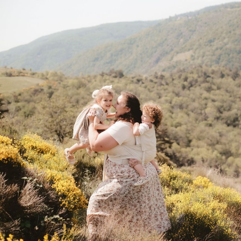 Porte bébé Mei Tai P'tit Evo Lin Naturel NéoBulle Ambiance 8