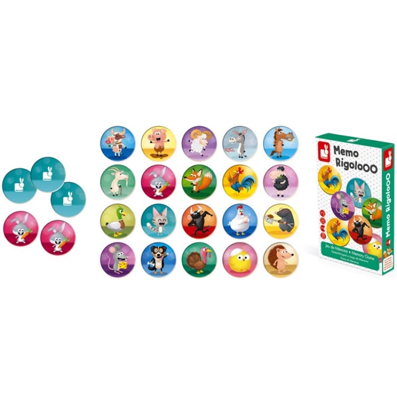 Jeu de memory Mémo Rigolooo Janod
