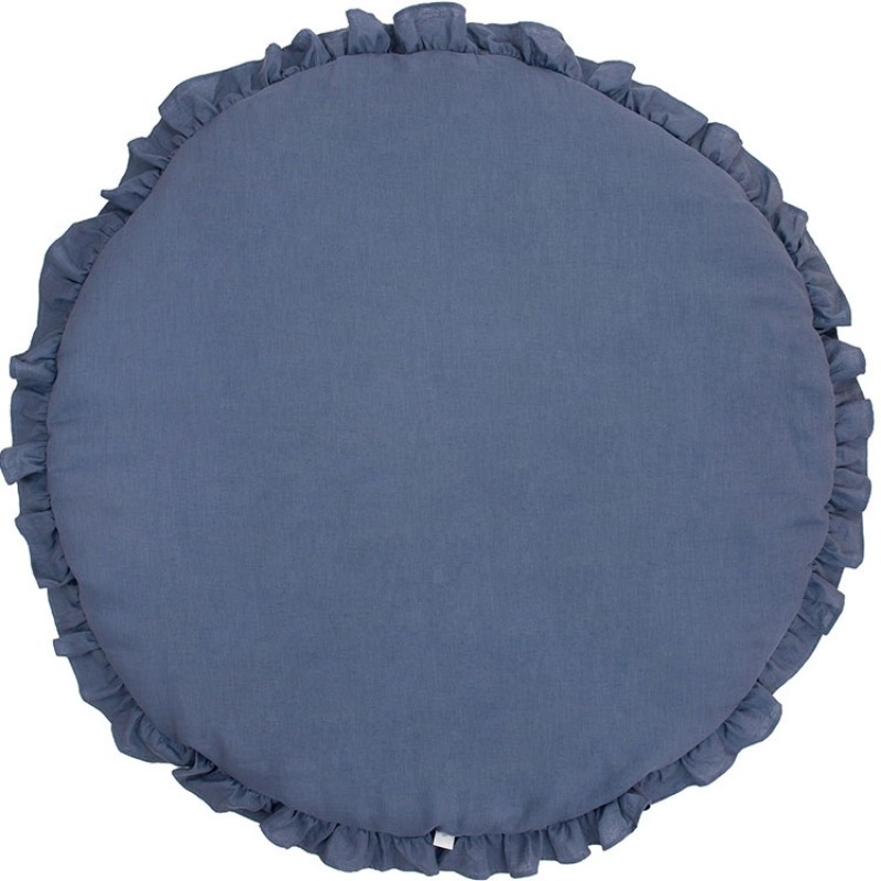 Tapis de jeu à volants bleu denim Pure nature Cotton&Sweets